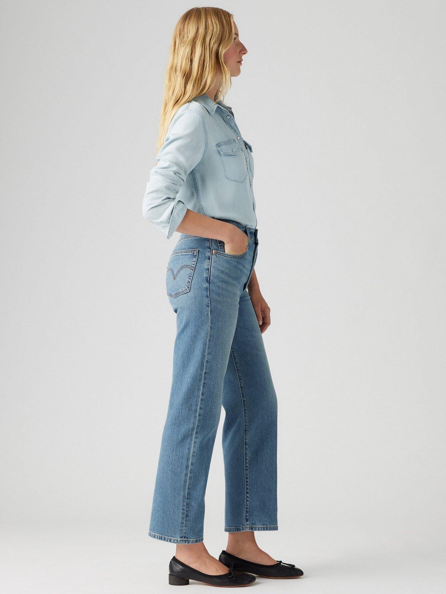 Product image 2 of 5, which shows Levi's Ribcage Straight Jeans, Cool Invite, 25