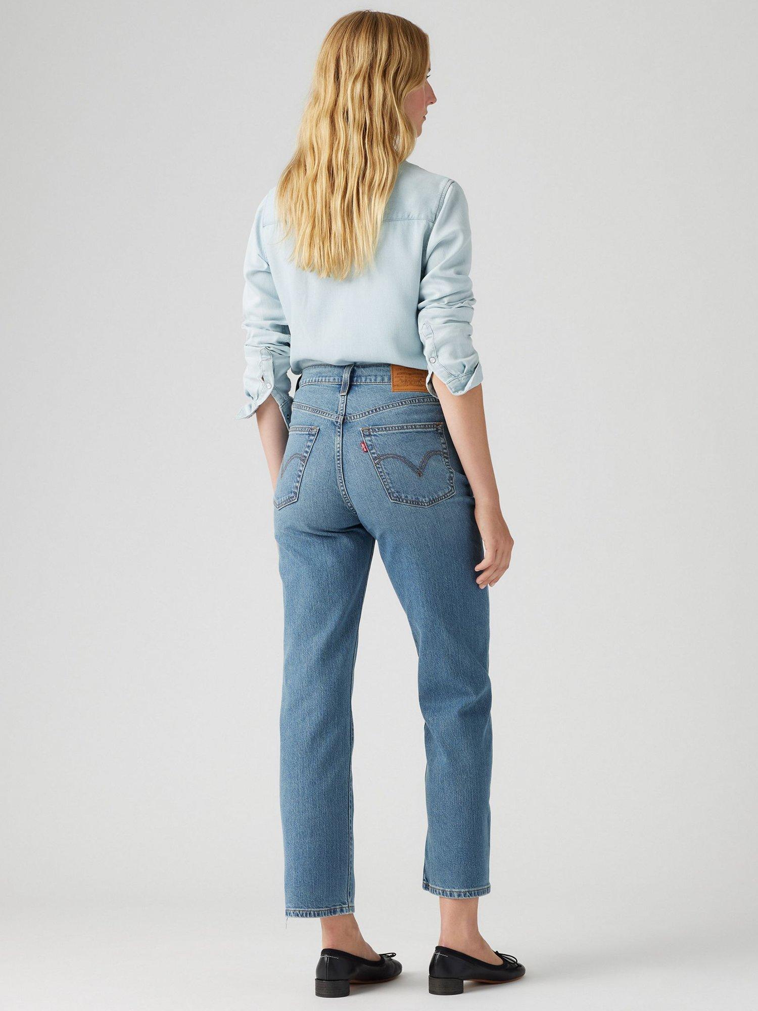 Product image 3 of 5, which shows Levi's Ribcage Straight Jeans, Cool Invite, 25