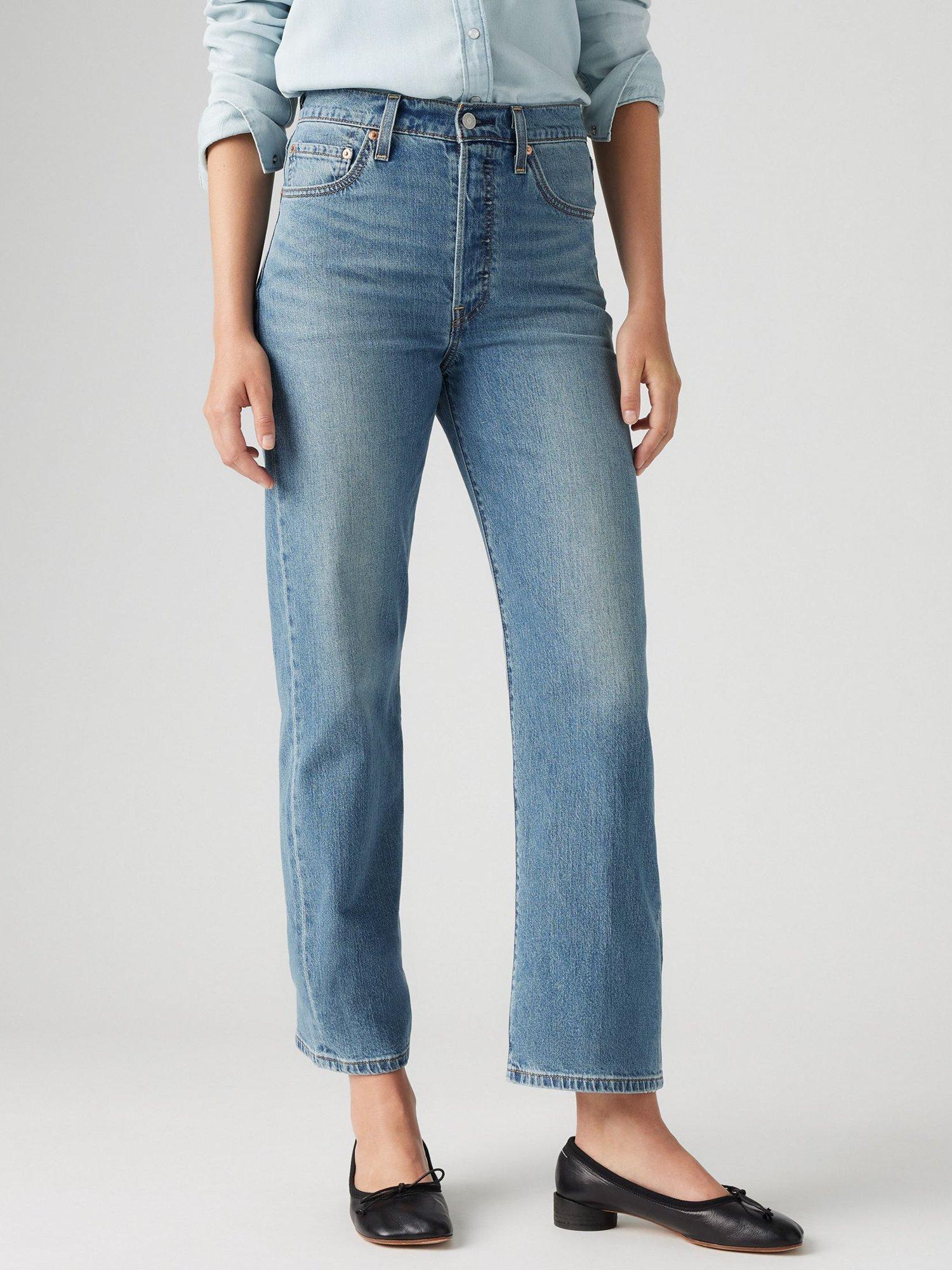Product image 4 of 5, which shows Levi's Ribcage Straight Jeans, Cool Invite, 25