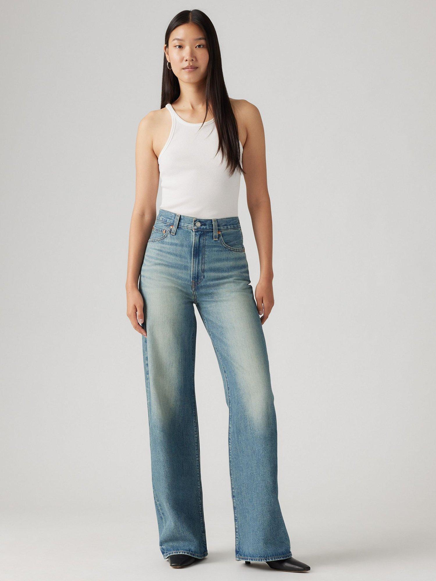 Product image 1 of 4, which shows Levi's Ribcage Wide Leg Jeans, Tint Story, 28