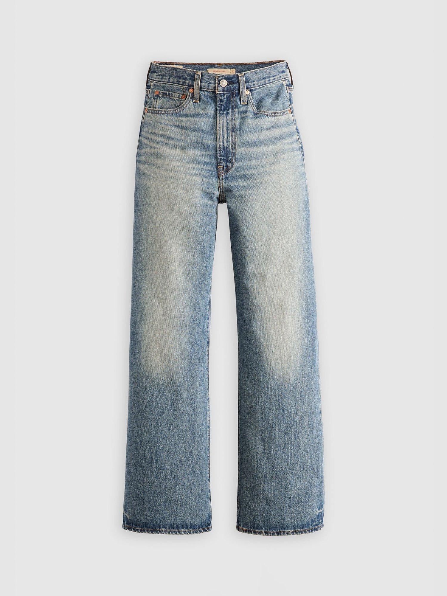 Product image 4 of 4, which shows Levi's Ribcage Wide Leg Jeans, Tint Story, 28