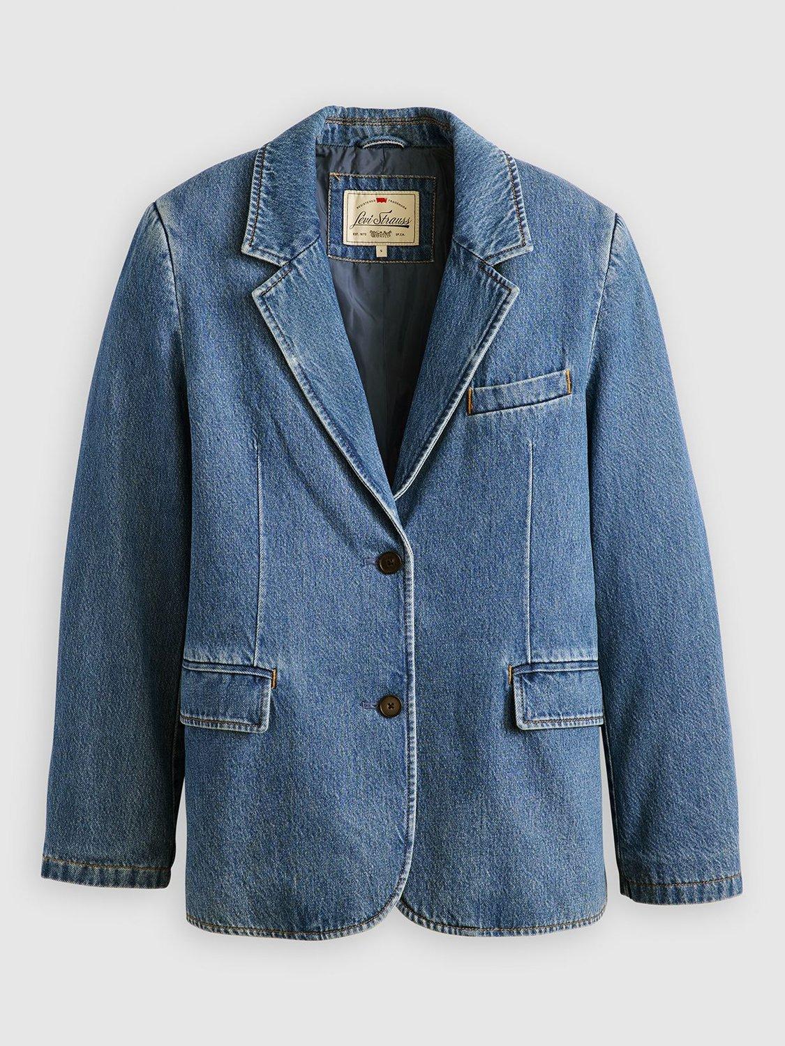 Product image 3 of 4, which shows Levi's Stella Relaxed Denim Blazer, Foolish Love, XS