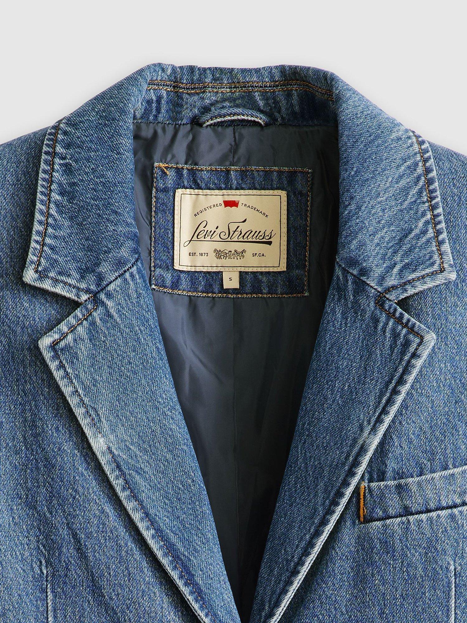 Product image 4 of 4, which shows Levi's Stella Relaxed Denim Blazer, Foolish Love, XS
