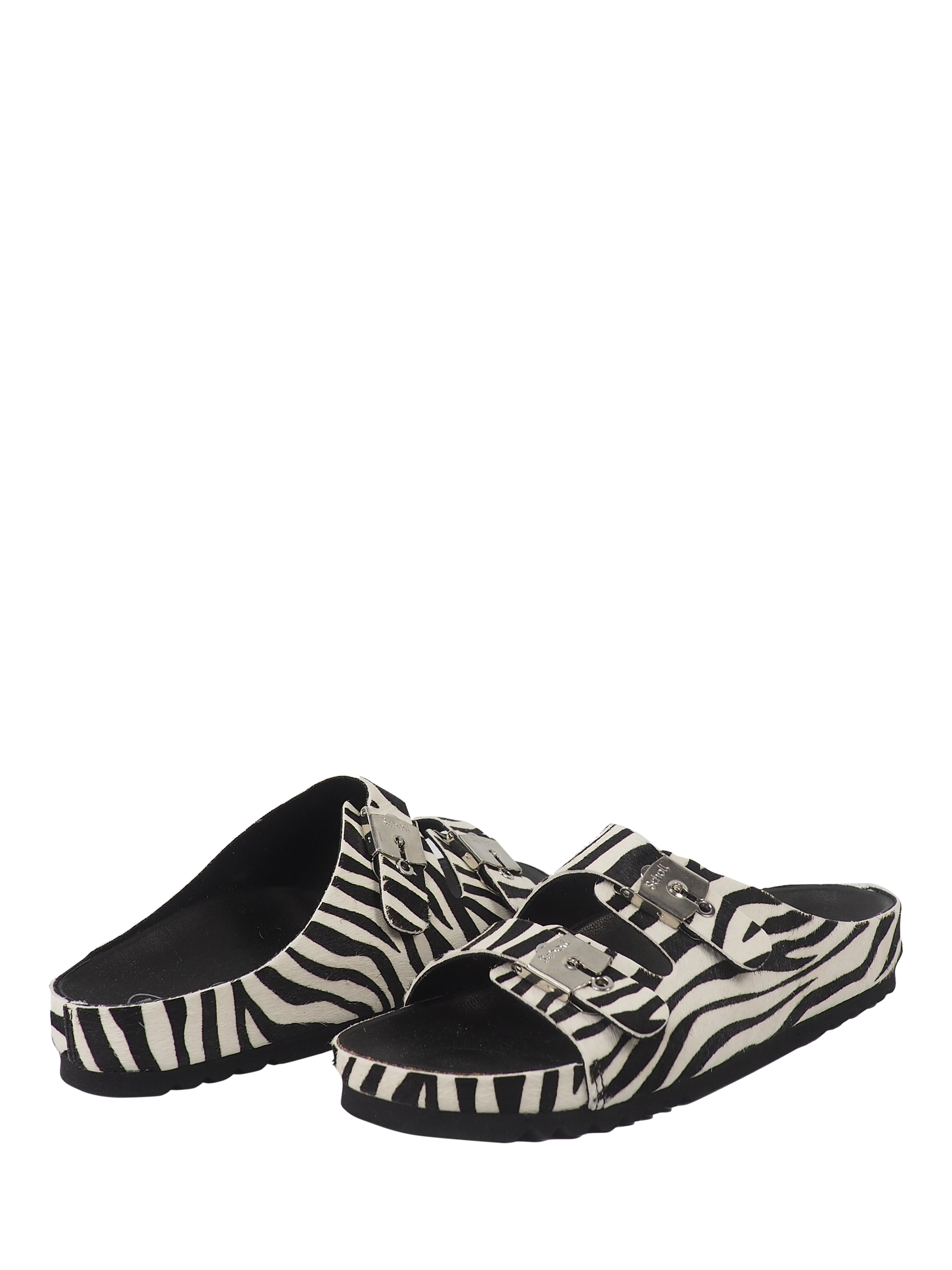 Product image 4 of 6, which shows Scholl Kim Mule Sandals, Zebra, EU36