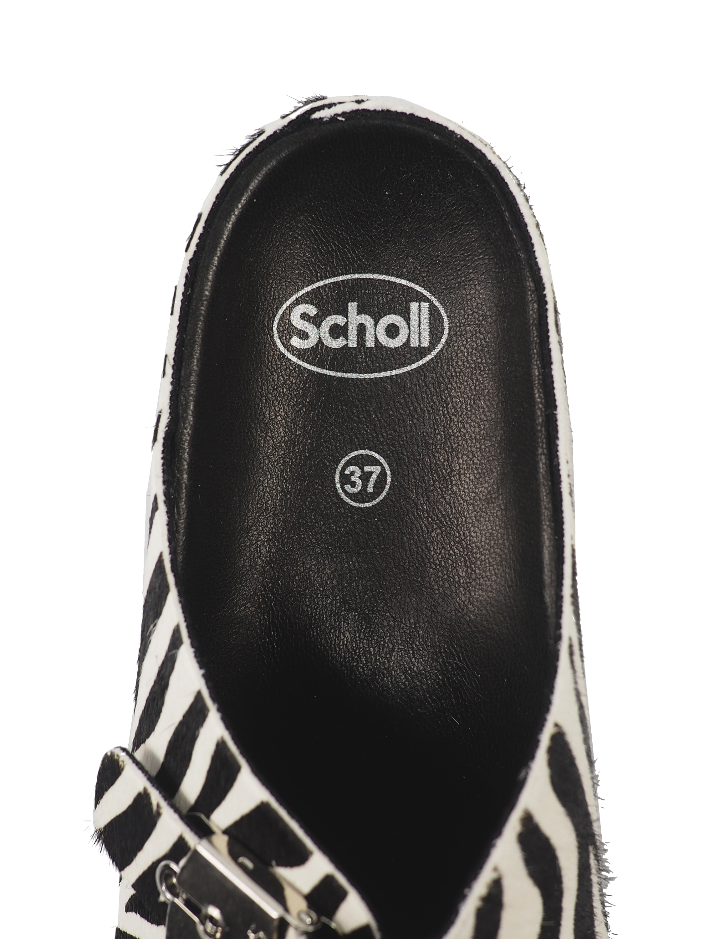 Product image 6 of 6, which shows Scholl Kim Mule Sandals, Zebra, EU36