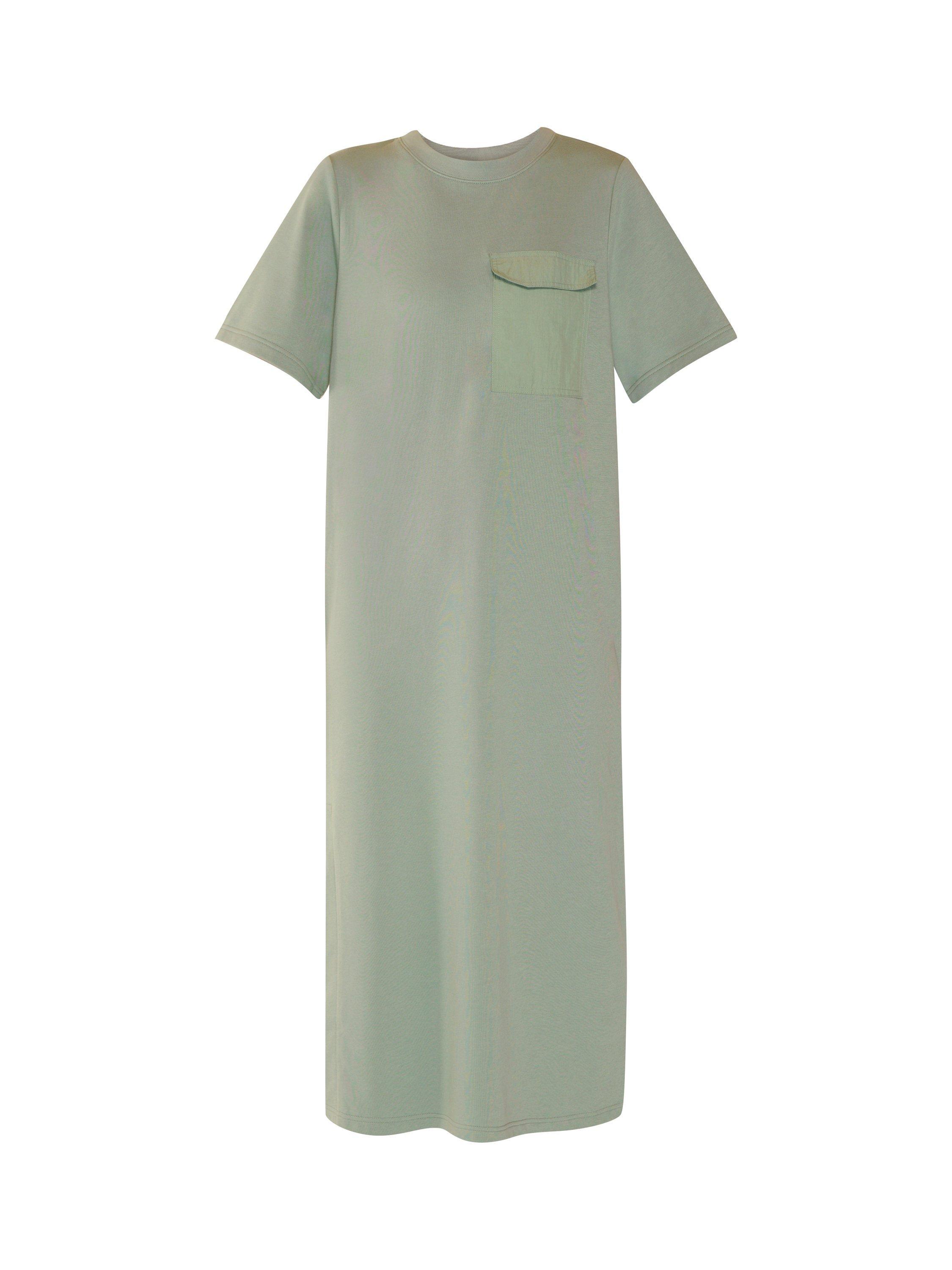 Product image 3 of 5, which shows Sweaty Betty Go To T-Shirt Maxi Dress, Savannah Green, XXS
