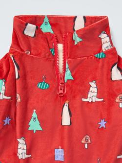 John Lewis Christmas Pet Pyjamas, Red - view 2, Red