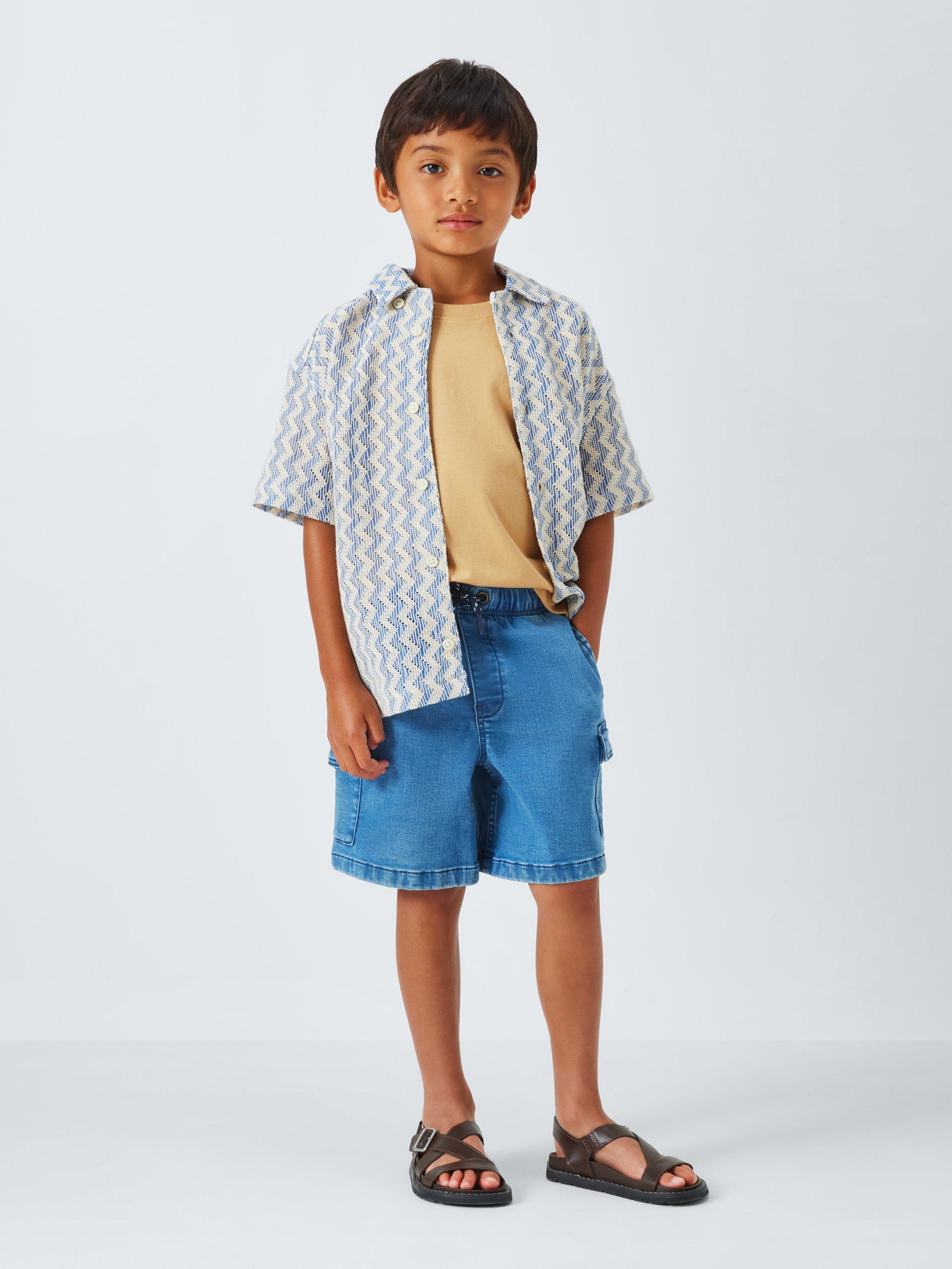 Product image 3 of 7, which shows John Lewis Kids' Seaside Embroidered T-Shirts, Pack of 4, Multi, 2 years