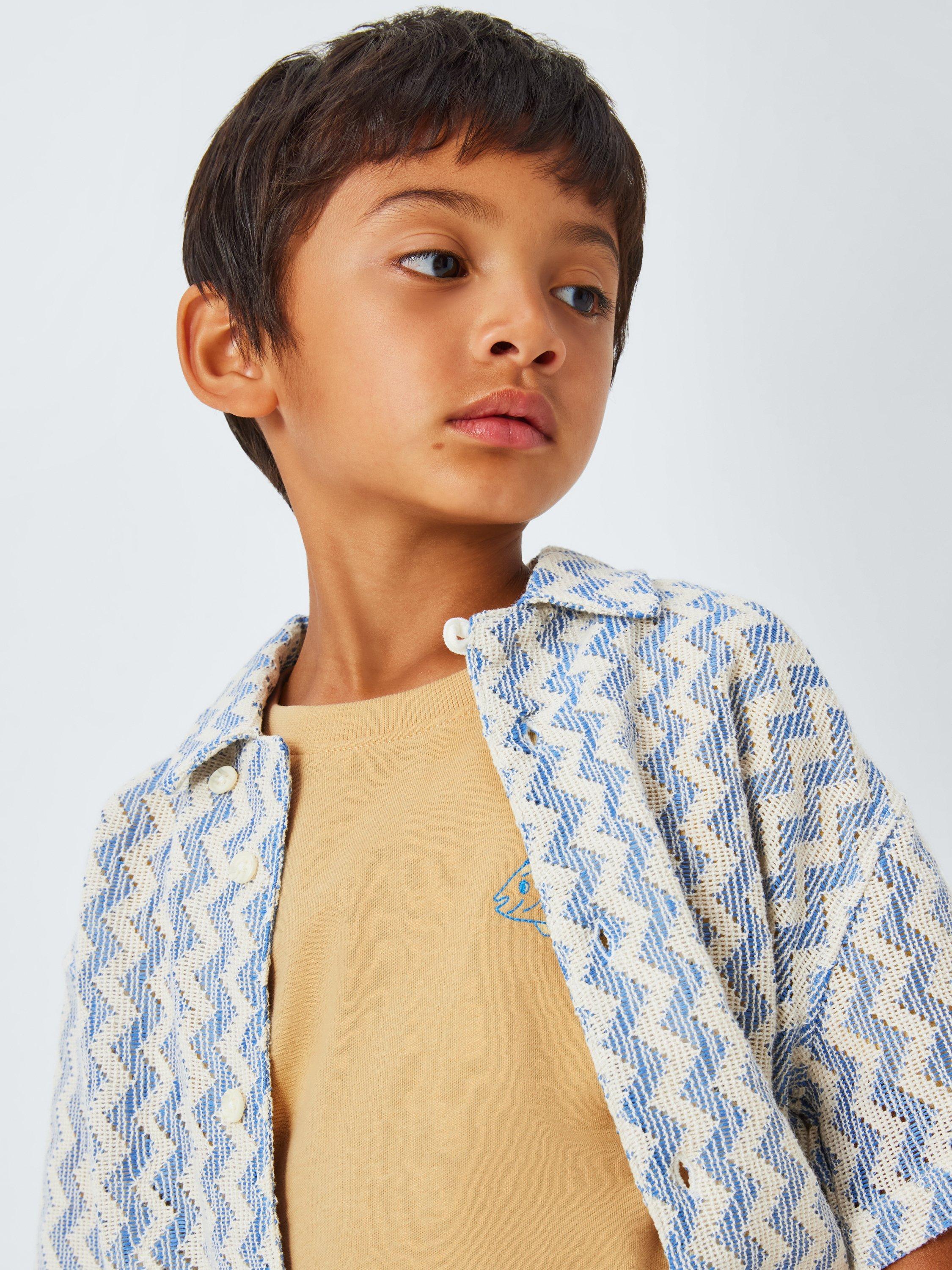 Product image 6 of 7, which shows John Lewis Kids' Seaside Embroidered T-Shirts, Pack of 4, Multi, 2 years