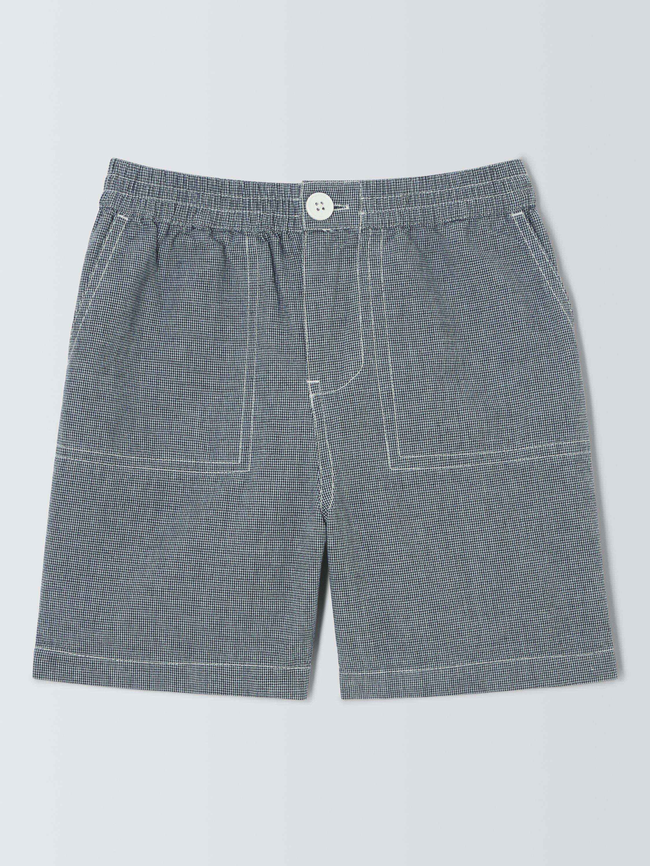 Product image 3 of 7, which shows John Lewis Kids' Puppytooth Bermuda Shorts, Navy, 2 years