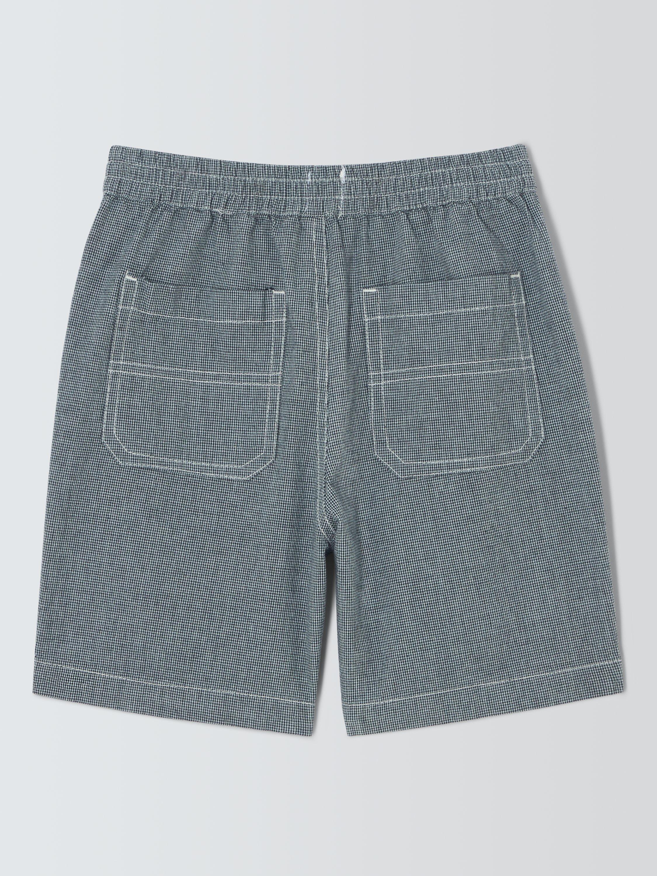 Product image 4 of 7, which shows John Lewis Kids' Puppytooth Bermuda Shorts, Navy, 2 years