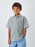 John Lewis Kids' Zig Zag Crochet Shirt, Blue