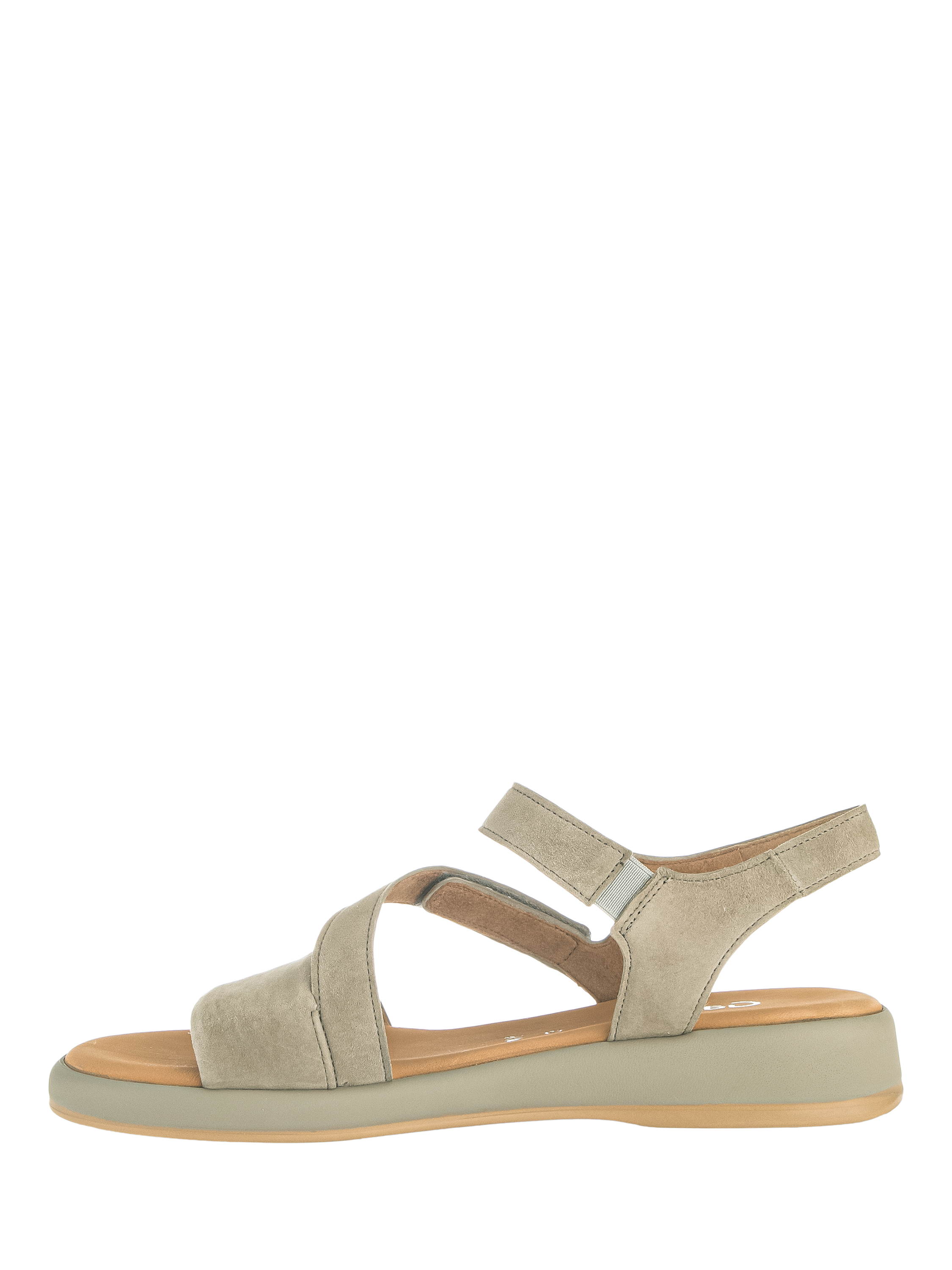 Product image 4 of 4, which shows Gabor Oporto Wide Fit Strappy Sandals, Sage, 3
