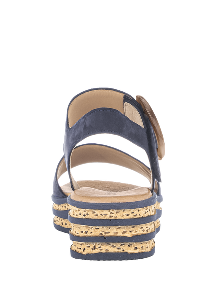 Gabor Andre Strappy Buckle Sandals, Blue - view 2, Blue