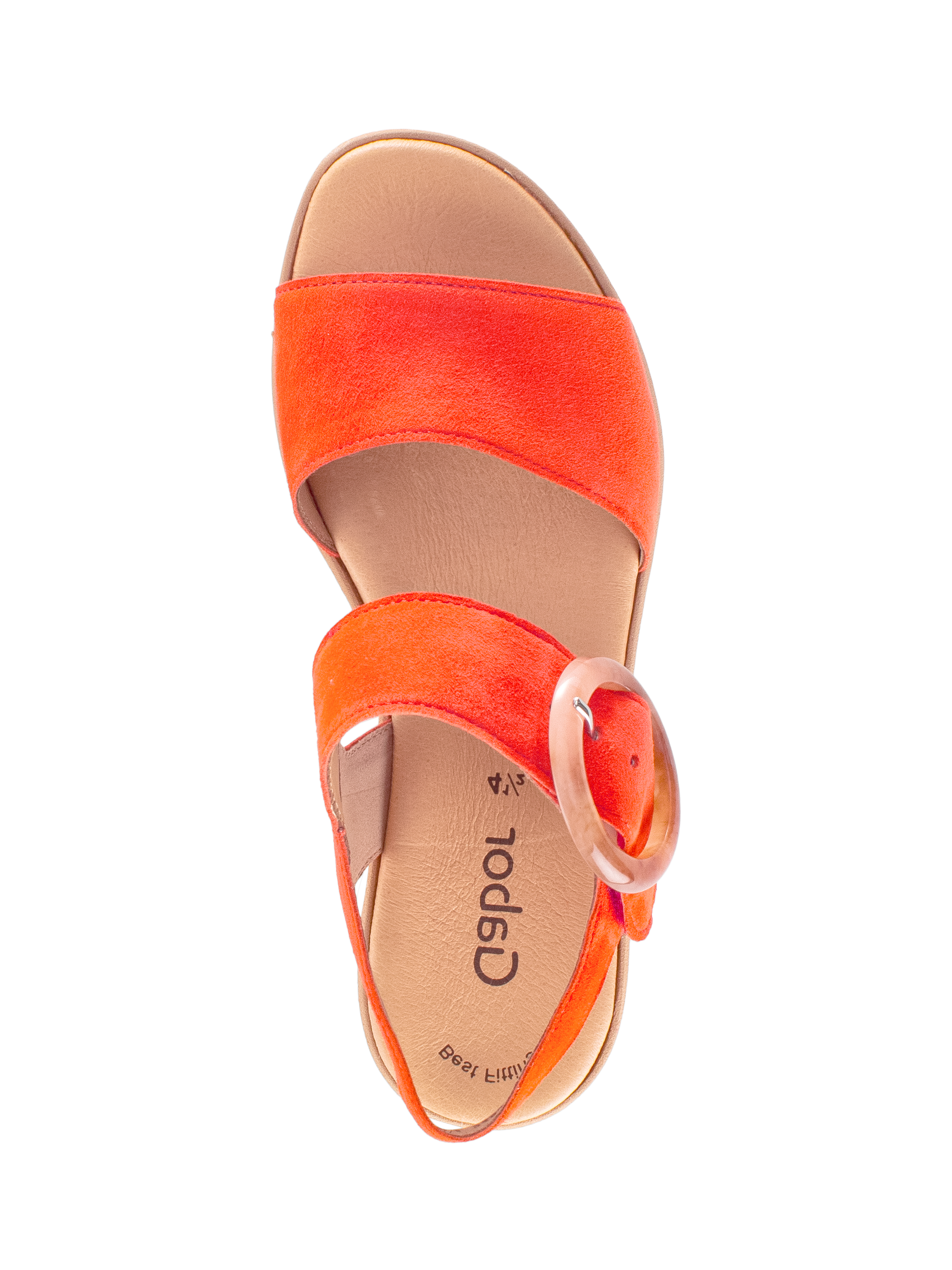 Product image 2 of 3, which shows Gabor Andre Strappy Sandals, Pumpkin, 3