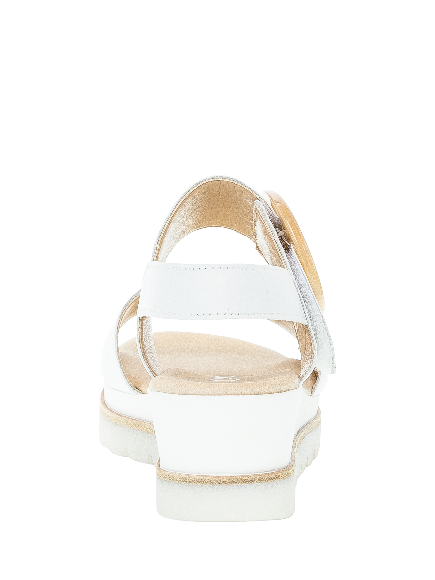 Product image 3 of 4, which shows Gabor Yeo Wedge Leather Sandals, White, 3