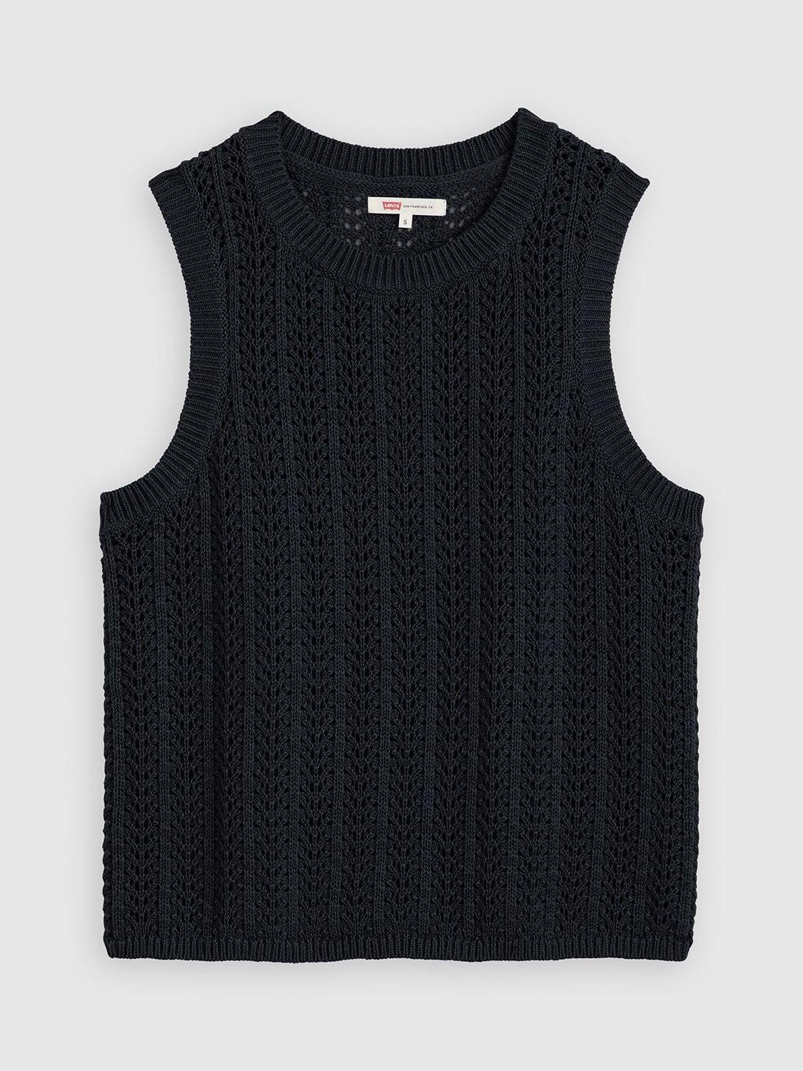 Product image 5 of 5, which shows Levi's Sunrise Crochet Tank Top, Black, XS