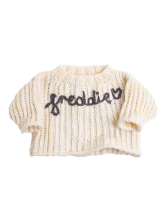 Wool Couture Personalised Baby Jumper Knitting Kit, Neutral, 6-12 months