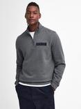 Barbour Cotes Half-Zip Sweatshirt, Mid Grey Marl