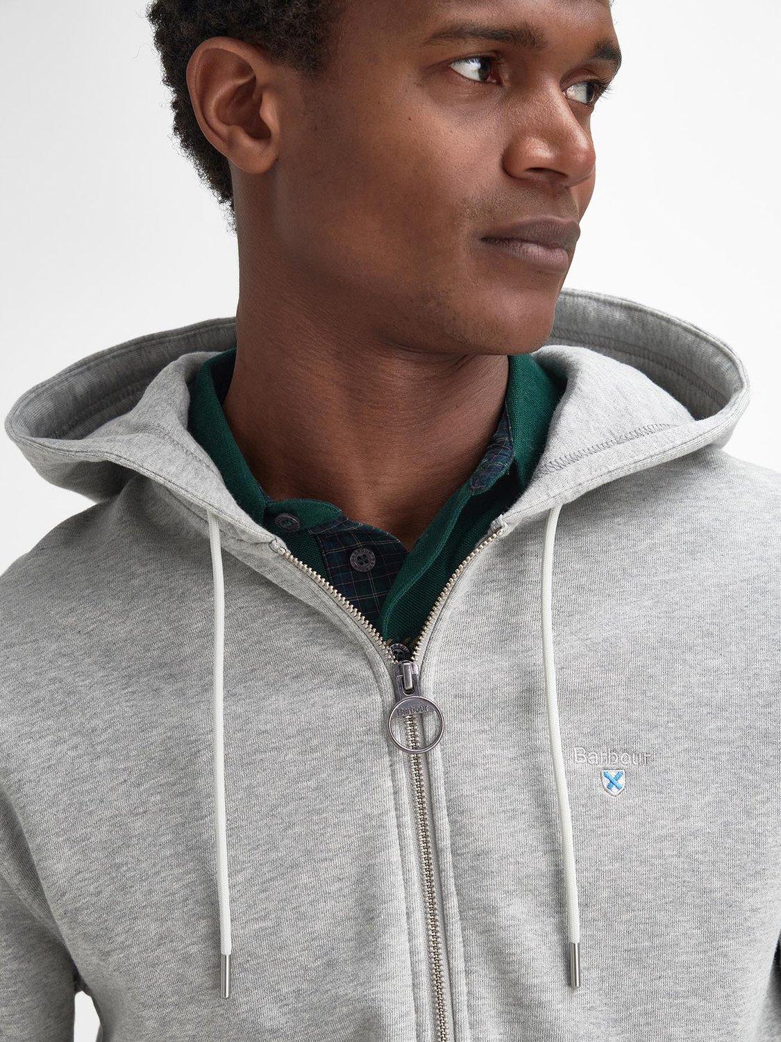 Barbour grey hoodie sale