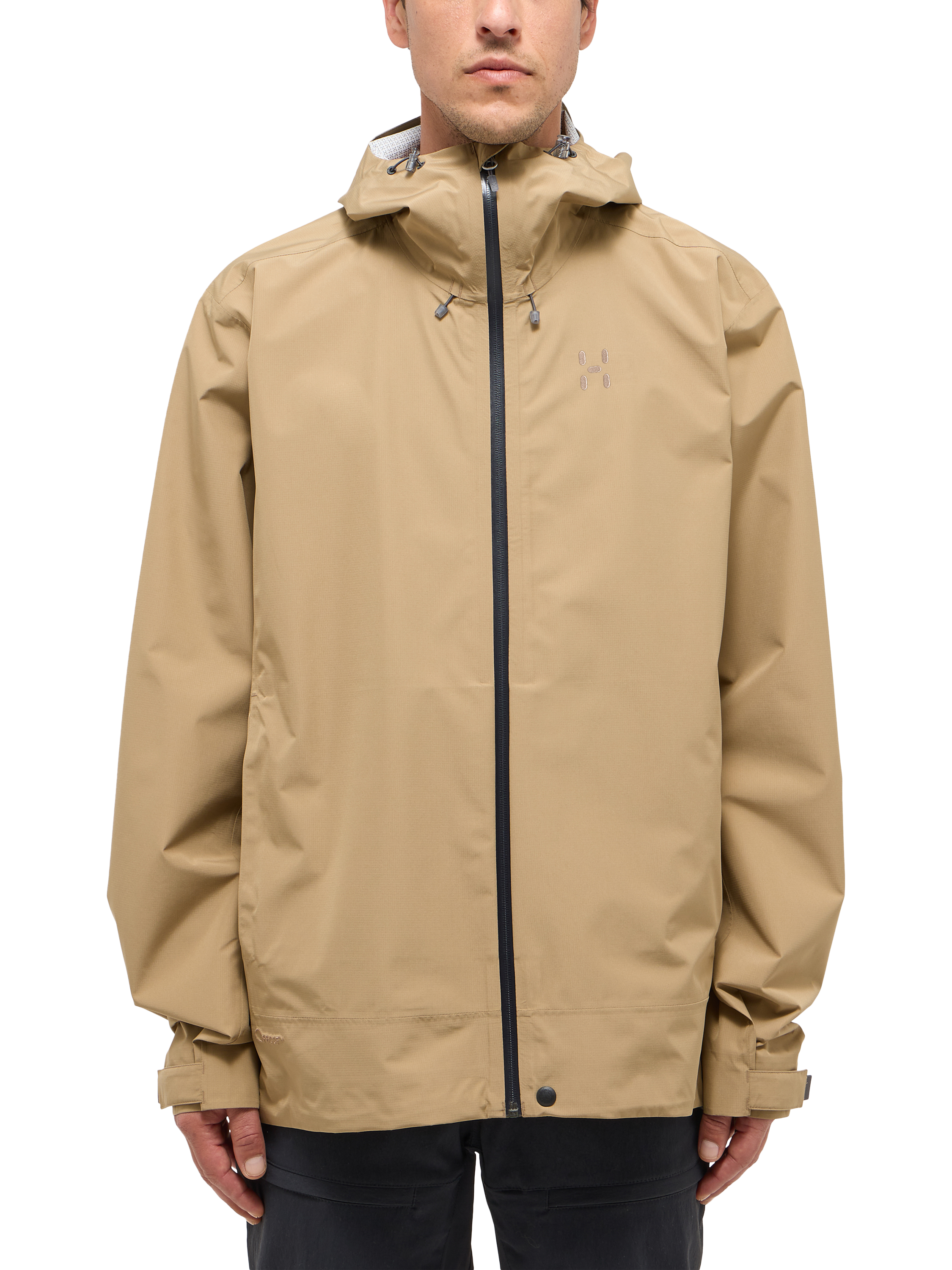 Product image 1 of 8, which shows Haglöfs Rosson Pro Waterproof Jacket, Oak Brown, S