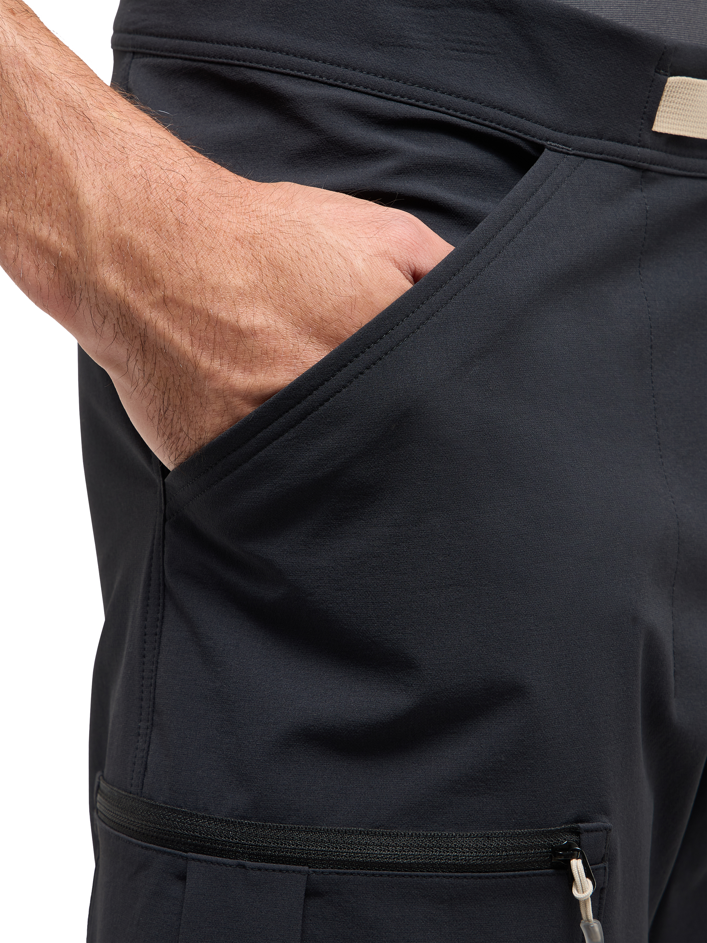 Product image 5 of 8, which shows Haglöfs Lizard Softshell Hiking Shorts, Black, 38