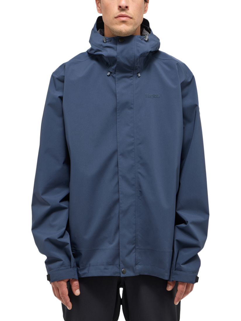Product image 1 of 7, which shows Haglöfs Men's Breeze Proof Waterproof Jacket, Tarn Blue, S