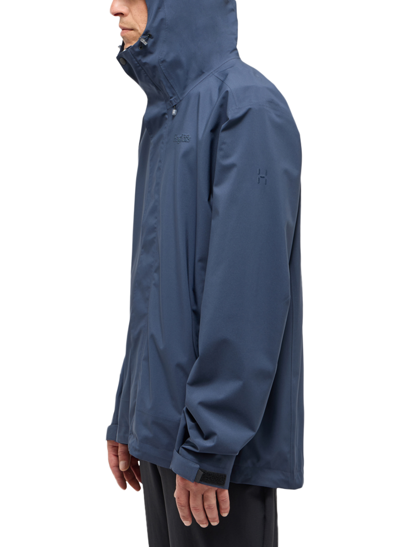 Product image 2 of 7, which shows Haglöfs Men's Breeze Proof Waterproof Jacket, Tarn Blue, S