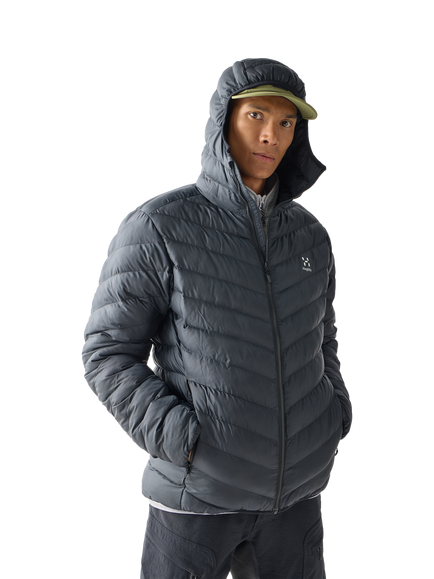 Haglöfs Men's Särna Mimic Hooded Jacket, True Black - view 2, True Black