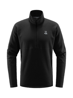 Haglöfs Women's Pollux Half Zip Jersey Top, Black, Black