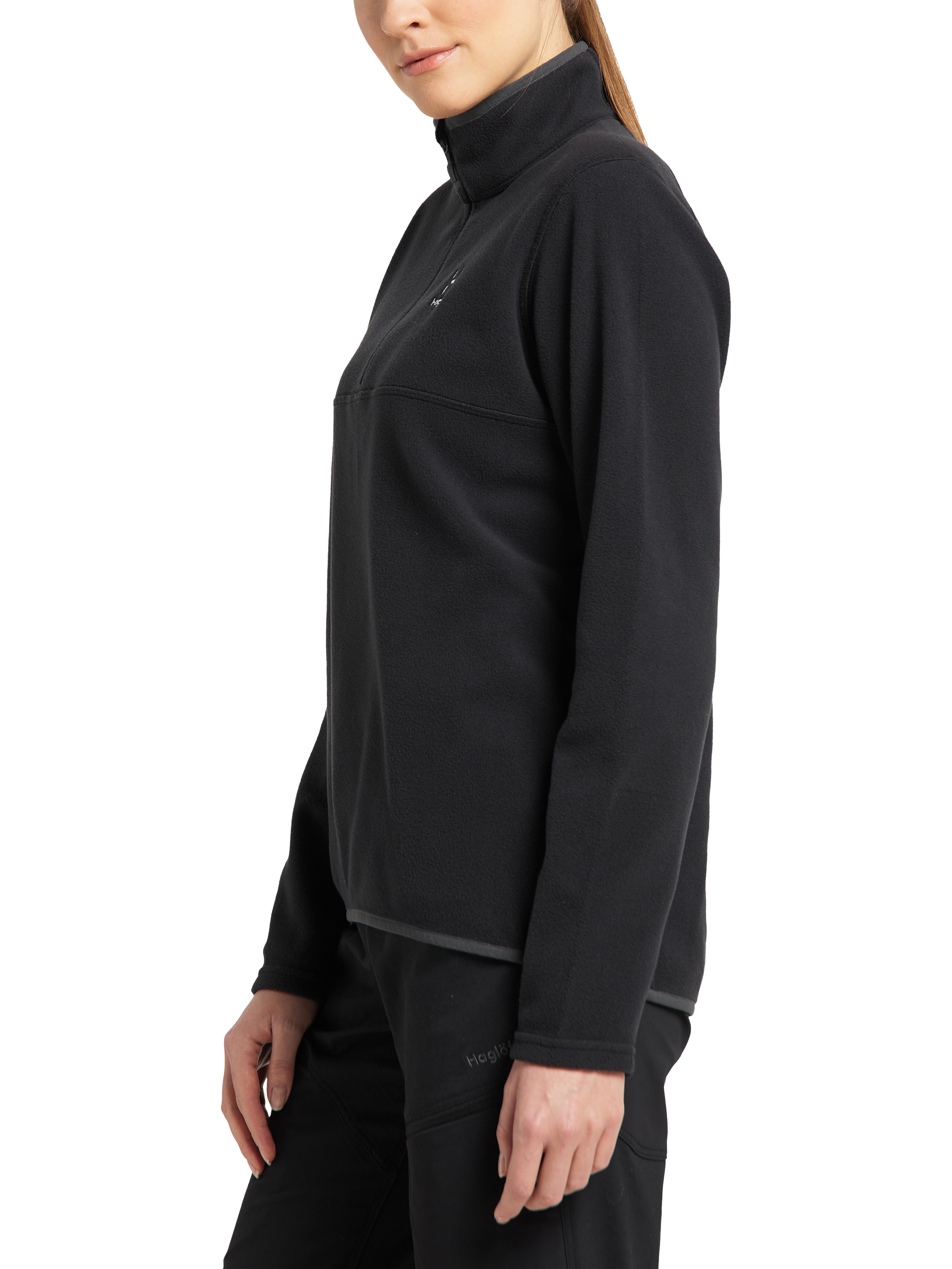 Product image 2 of 5, which shows Haglöfs Women's Pollux Half Zip Jersey Top, Black, XS