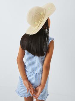 John Lewis Kids' Lemon Straw Hat, Natural, Natural