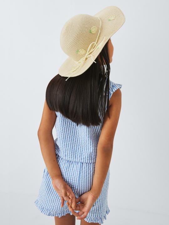 Kids' Lemon Straw Hat, Natural