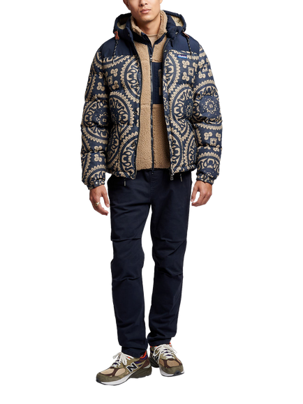 Penfield Bowerbridge Jacquard Water Resistant Padded Jacket, Navy - view 2, Navy
