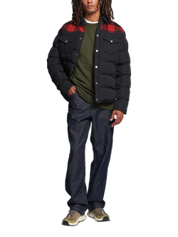 Penfield Rockford Check Contrast Cord Yoke Padded Jacket - view 2, Black