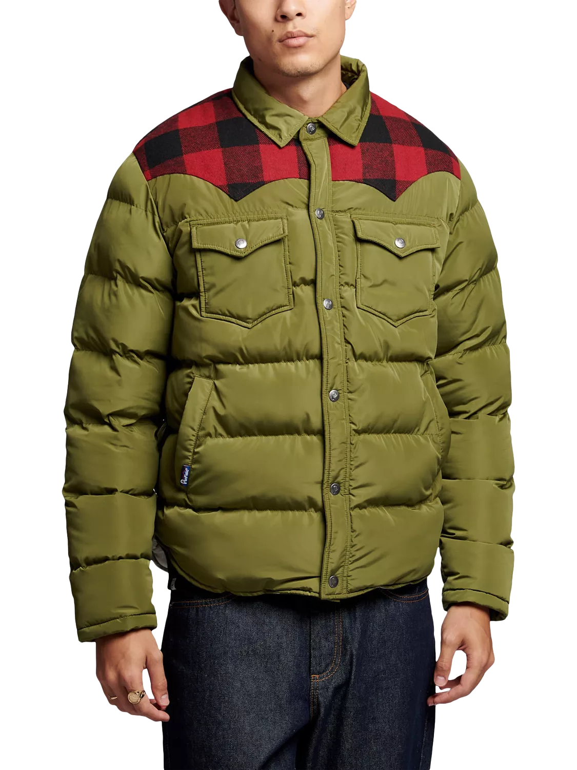 Penfield Rockford Check Contrast Cord Yoke Padded Jacket