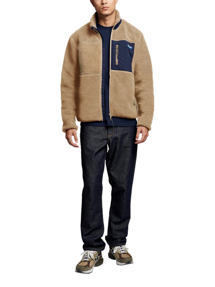Penfield Mattawa Borg Washed Fleece Jacket, Chinchilla - view 2, Chinchilla