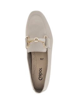 Gabor Jangle Slip On Metal Trim Detail Loafers - view 2, Oak