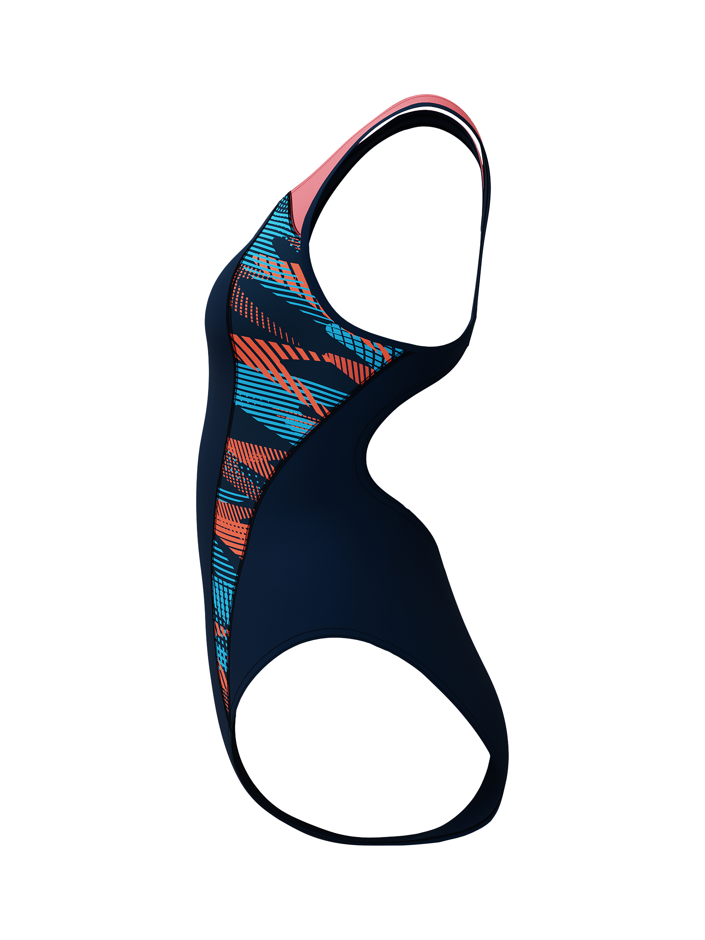 Product image 3 of 7, which shows Speedo Laneback Swimsuit, Zoom Boom - Navy, 32