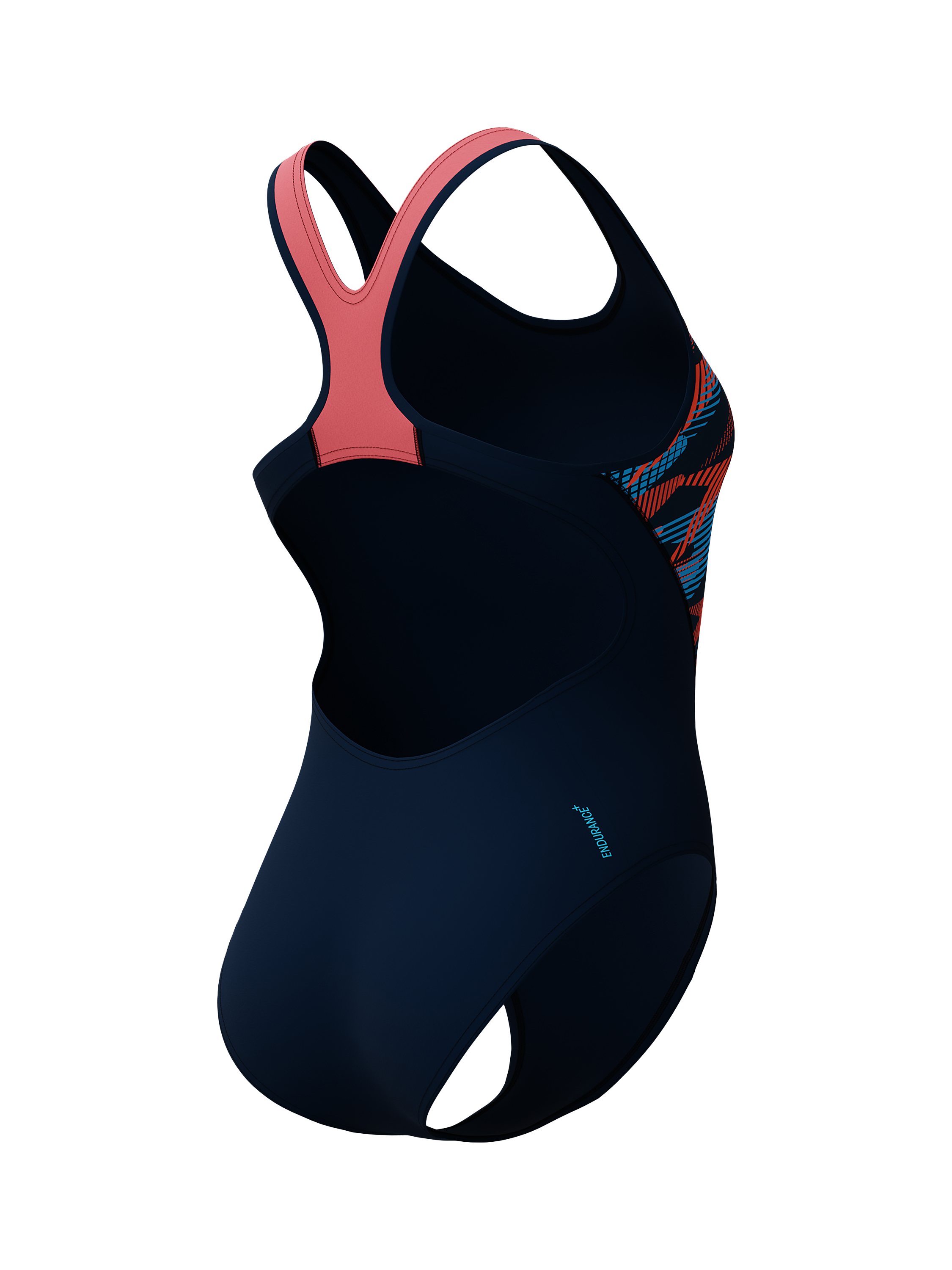 Product image 5 of 7, which shows Speedo Laneback Swimsuit, Zoom Boom - Navy, 32