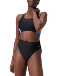 Speedo Mix and Match Fitness High-Waist Bikini Bottoms, Anthracite