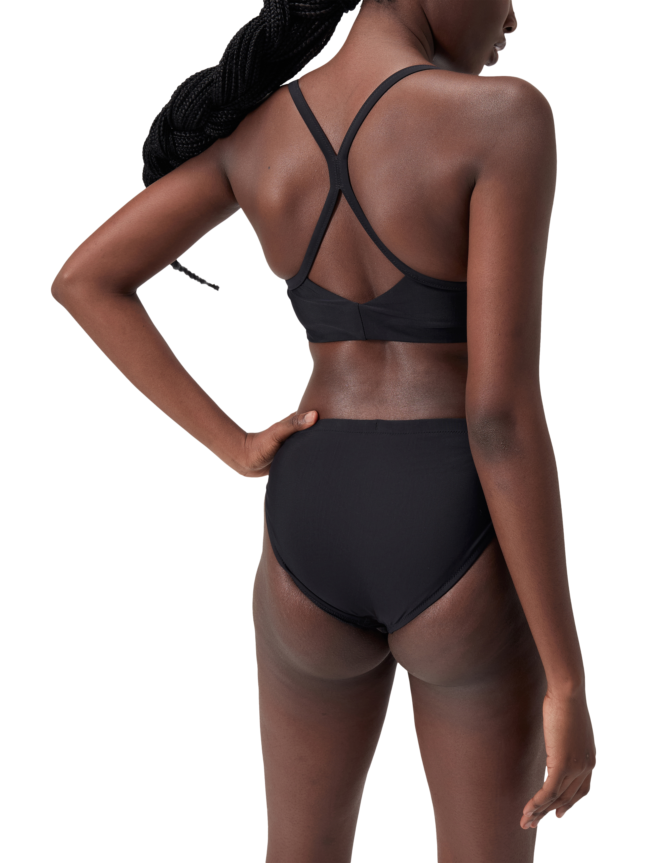 Product image 4 of 6, which shows Speedo Racerback Fitness Crop Top, Anthracite, S