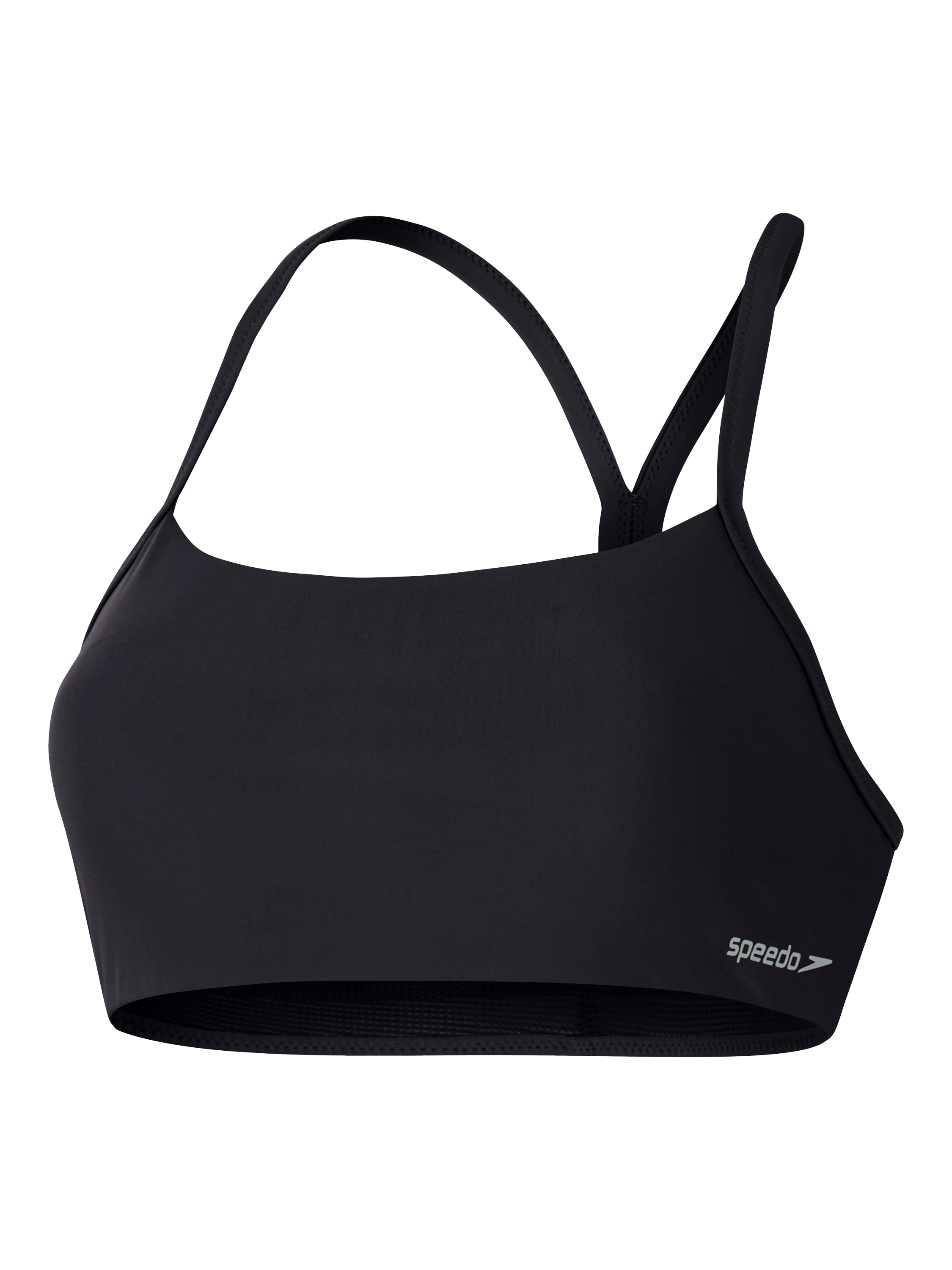 Product image 5 of 6, which shows Speedo Racerback Fitness Crop Top, Anthracite, S