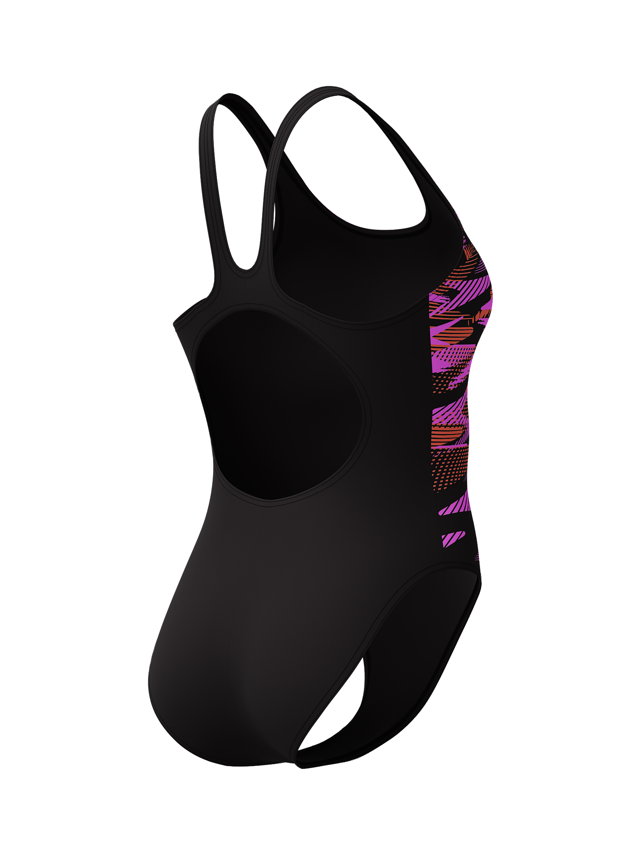 Product image 6 of 8, which shows Speedo HyperBoom Print Muscleback Swimsuit, Coral Sands, 32