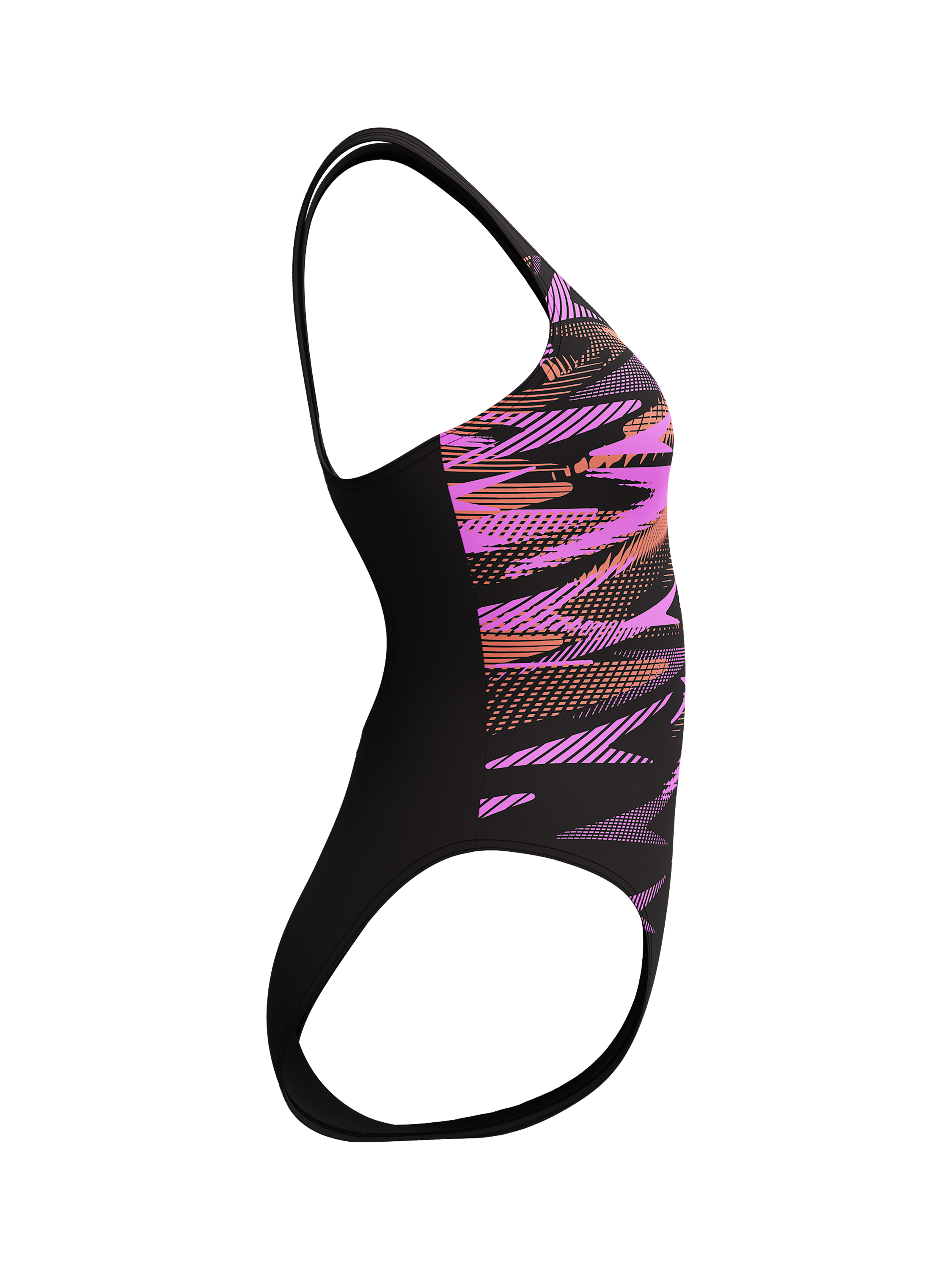 Product image 7 of 8, which shows Speedo HyperBoom Print Muscleback Swimsuit, Coral Sands, 32