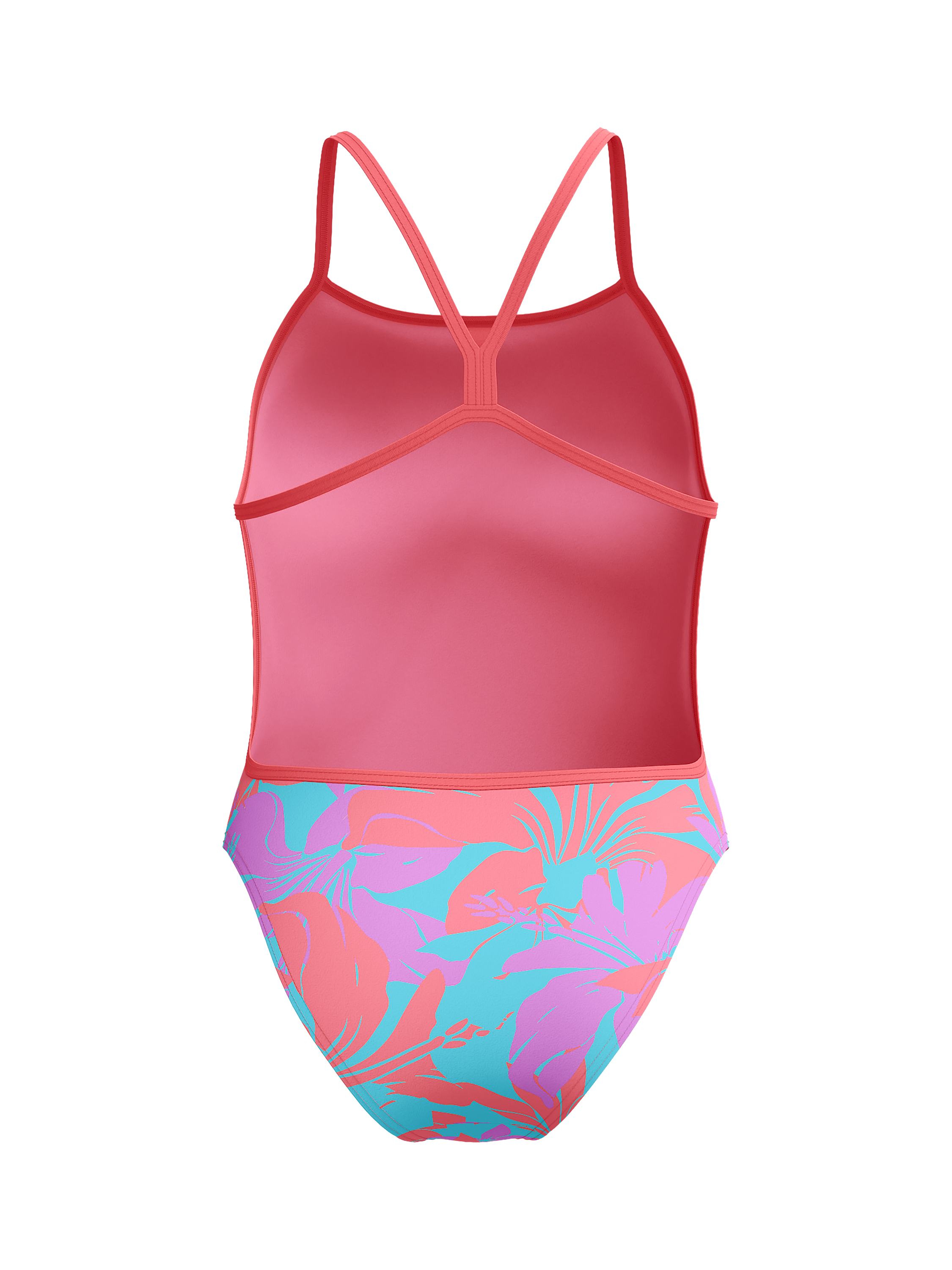 Product image 9 of 9, which shows Speedo Floral Print V-Back Swimsuit, Kaluna Floral, 32