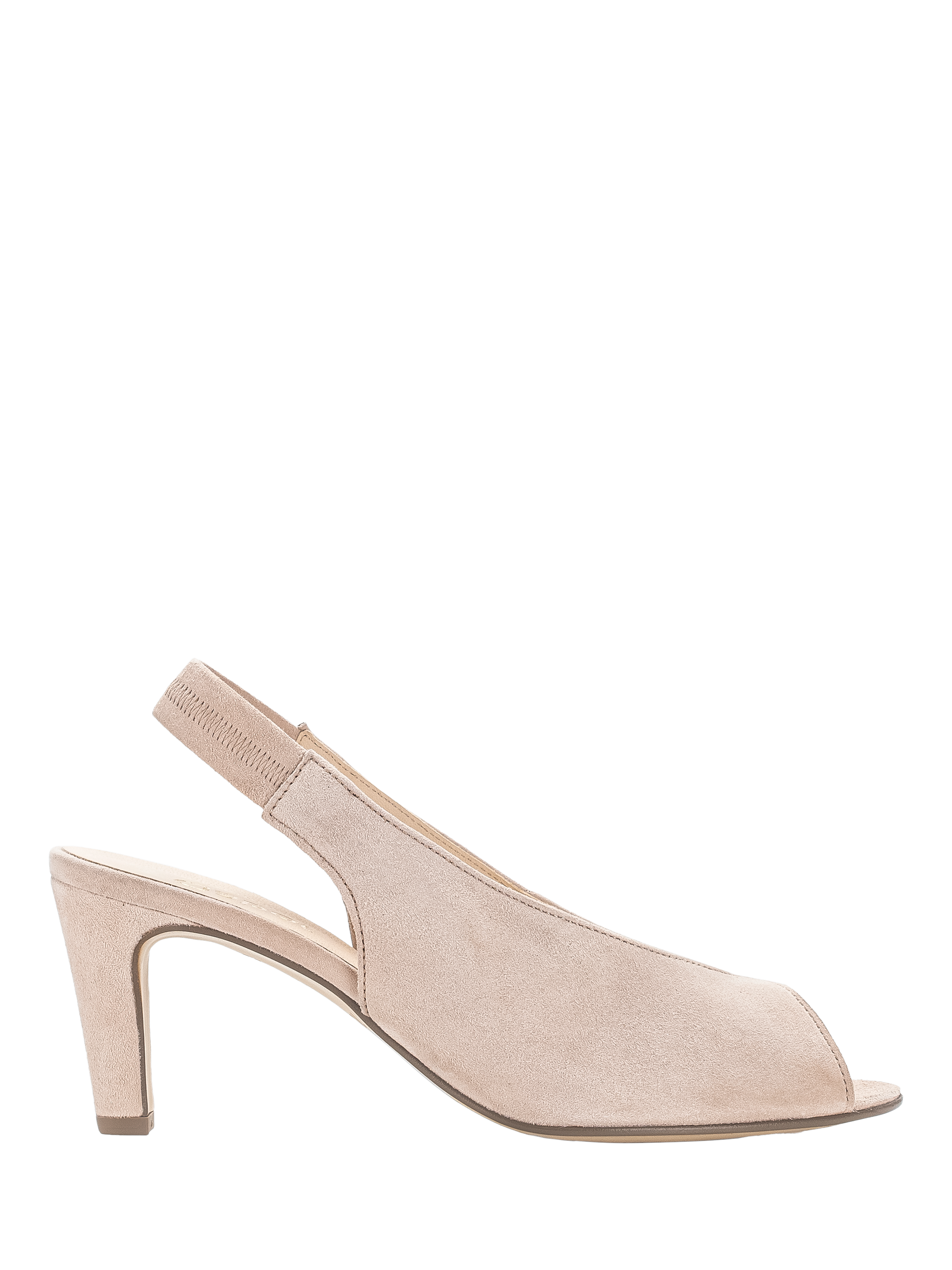 Product image 1 of 4, which shows Gabor Eternity Suede Slingback Court Shoes, Blush, 4.5
