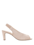 Gabor Eternity Suede Slingback Court Shoes, Blush