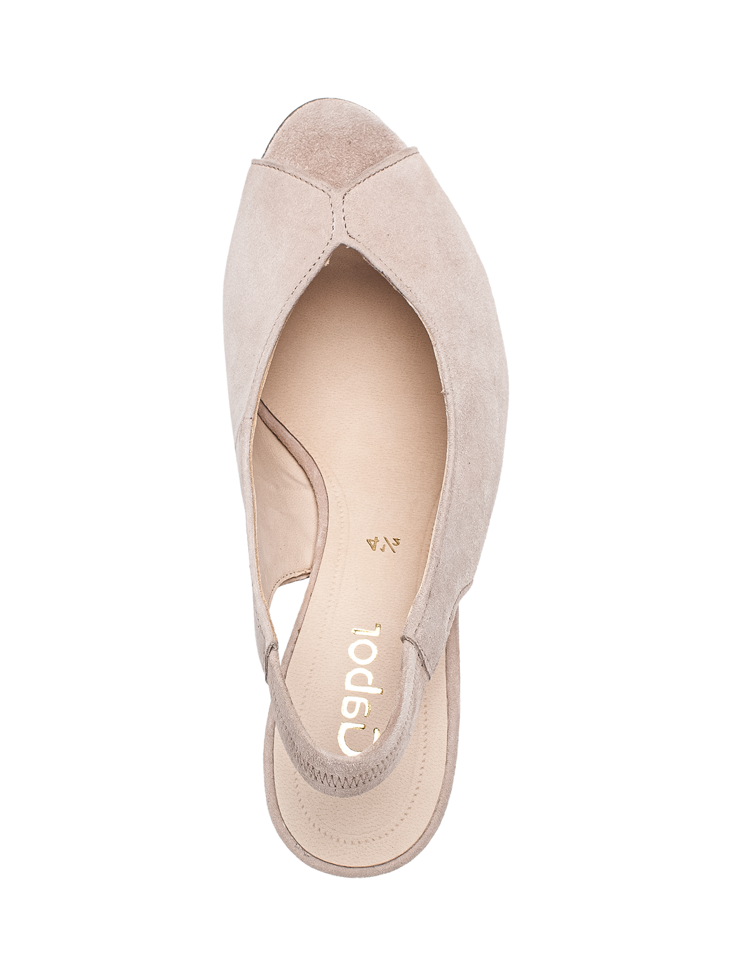 Product image 2 of 4, which shows Gabor Eternity Suede Slingback Court Shoes, Blush, 4.5