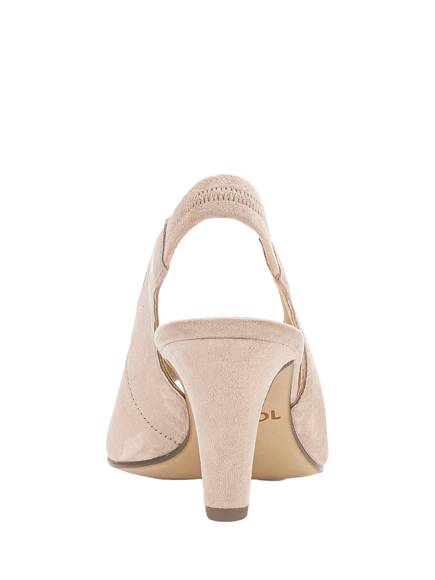 Product image 3 of 4, which shows Gabor Eternity Suede Slingback Court Shoes, Blush, 4.5